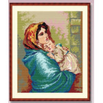 Quadro Mezzo Punto - Madonna con Bambino del Ferruzzi