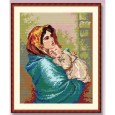 Quadro Mezzo Punto - Madonna con Bambino del Ferruzzi
