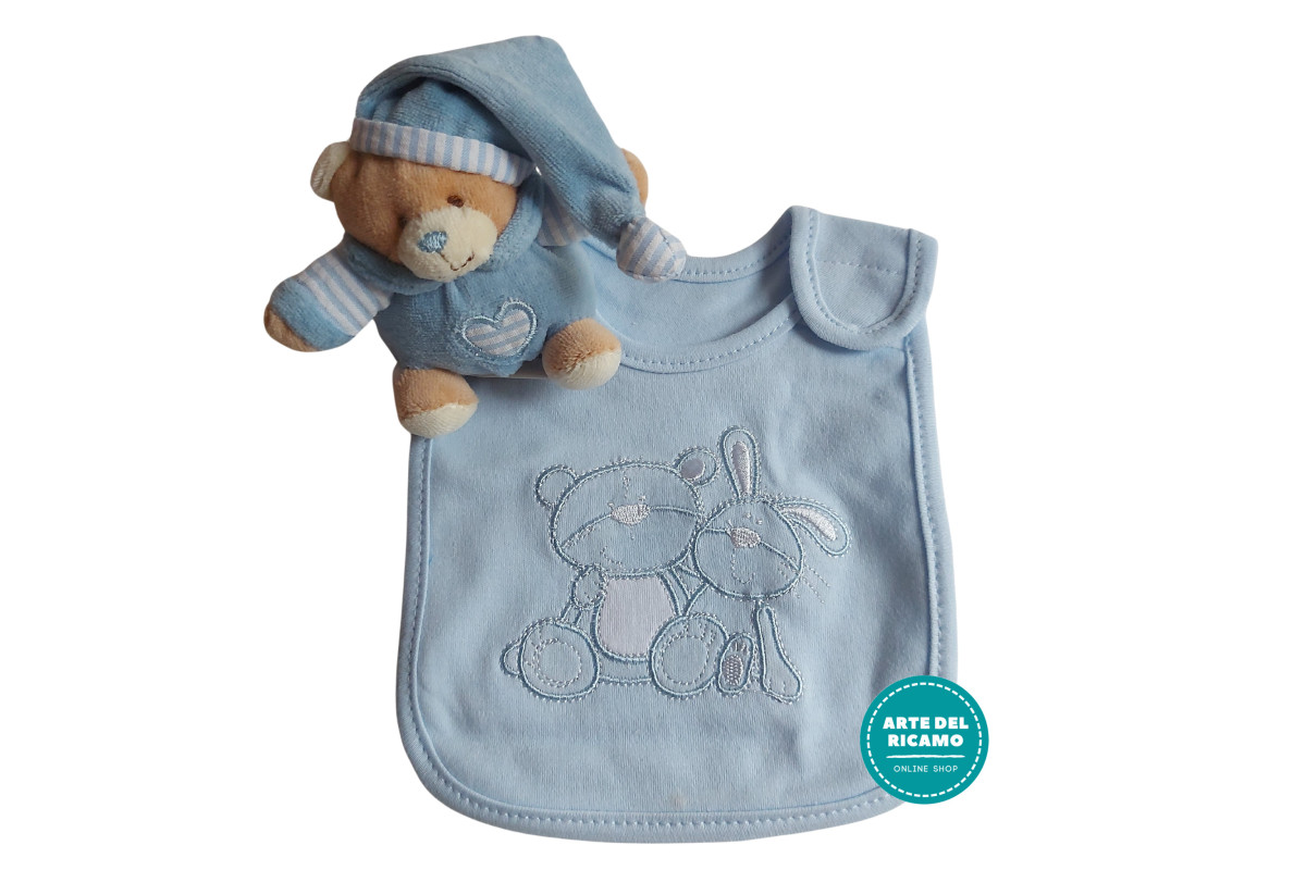 Orsetto con Bavaglino - Azzurro Orsetto con Bavaglino - Azzurro