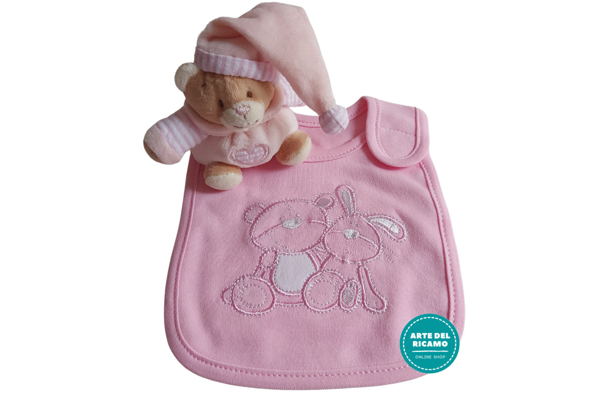 Orsetto con Bavaglino - Rosa Orsetto con Bavaglino - Rosa