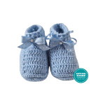 Scarpine Neonato Uncinetto - Fiocco Azzurro