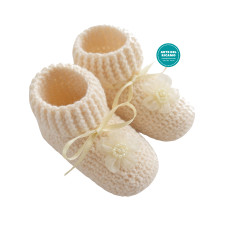 Scarpine Neonato Uncinetto - Fiocco Azzurro Scarpine Neonato Uncinetto - Fiocco Azzurro