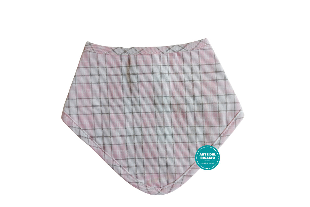 Bavaglino Bandana - Scozzese Rosa Bavaglino Bandana - Scozzese Rosa