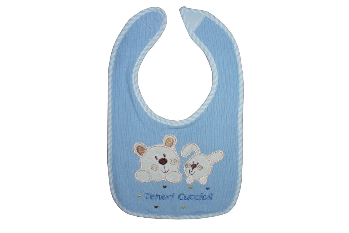 Babero para Comer - Animalitos - Celeste