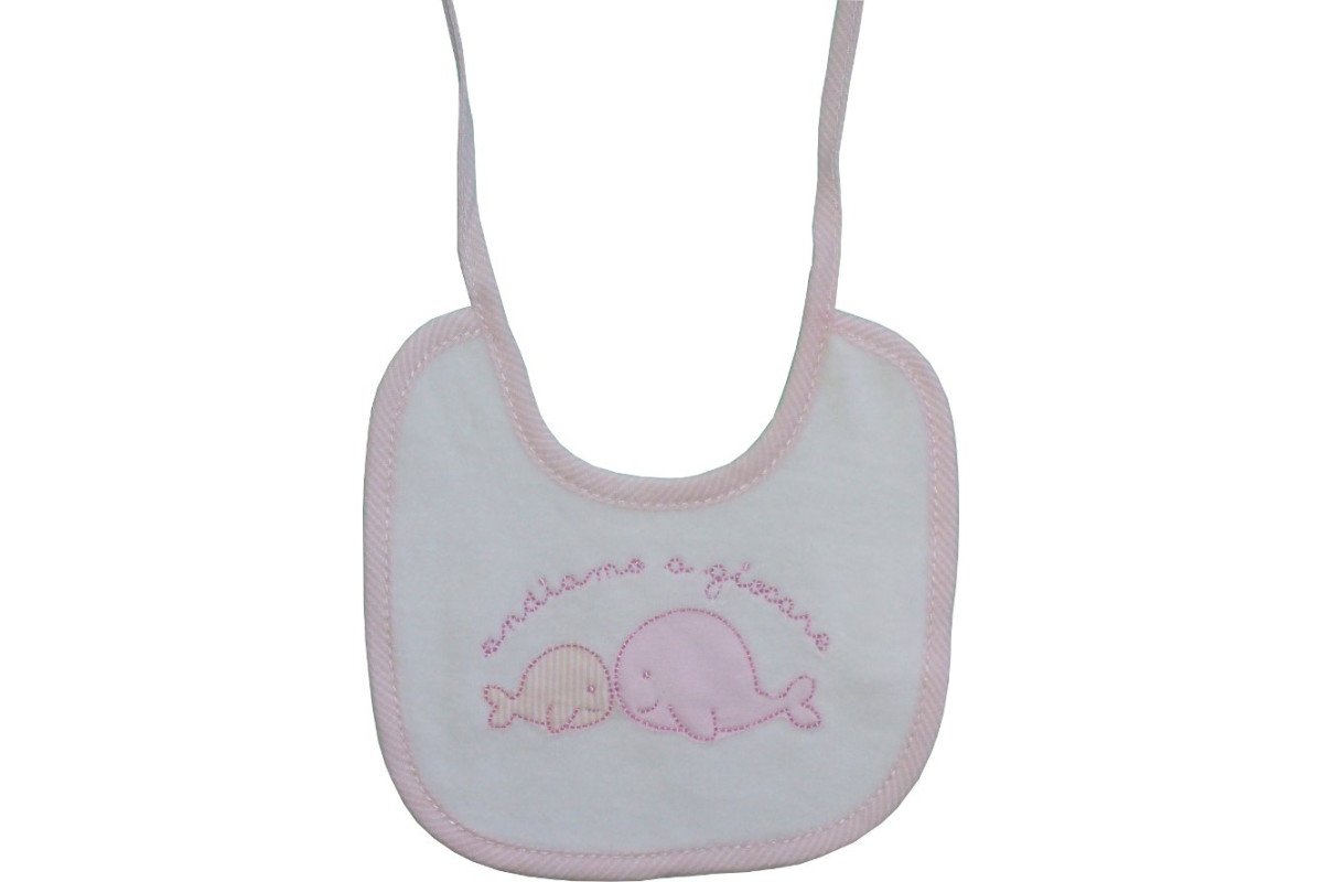 Pink Baby Bib - Little Whale