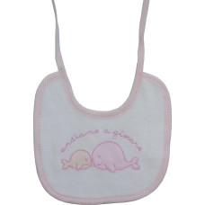 Babero para Bebé Rosa - Ballena Babero para Bebé Rosa - Ballena