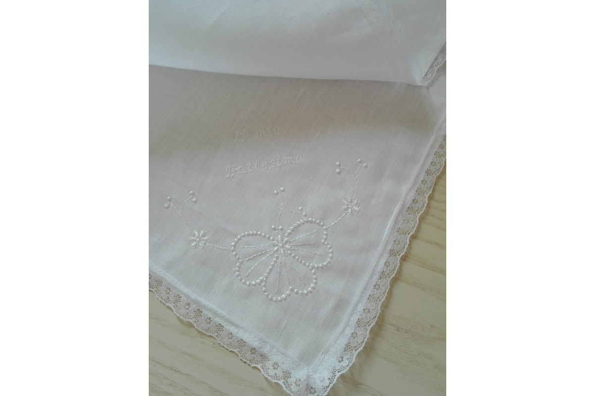 Pure Linen Baptism Handkerchief
