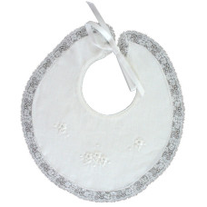 Bavaglino Rotondo Ricamato - Dolci Fiorellini Bavaglino Rotondo Ricamato - Dolci Fiorellini