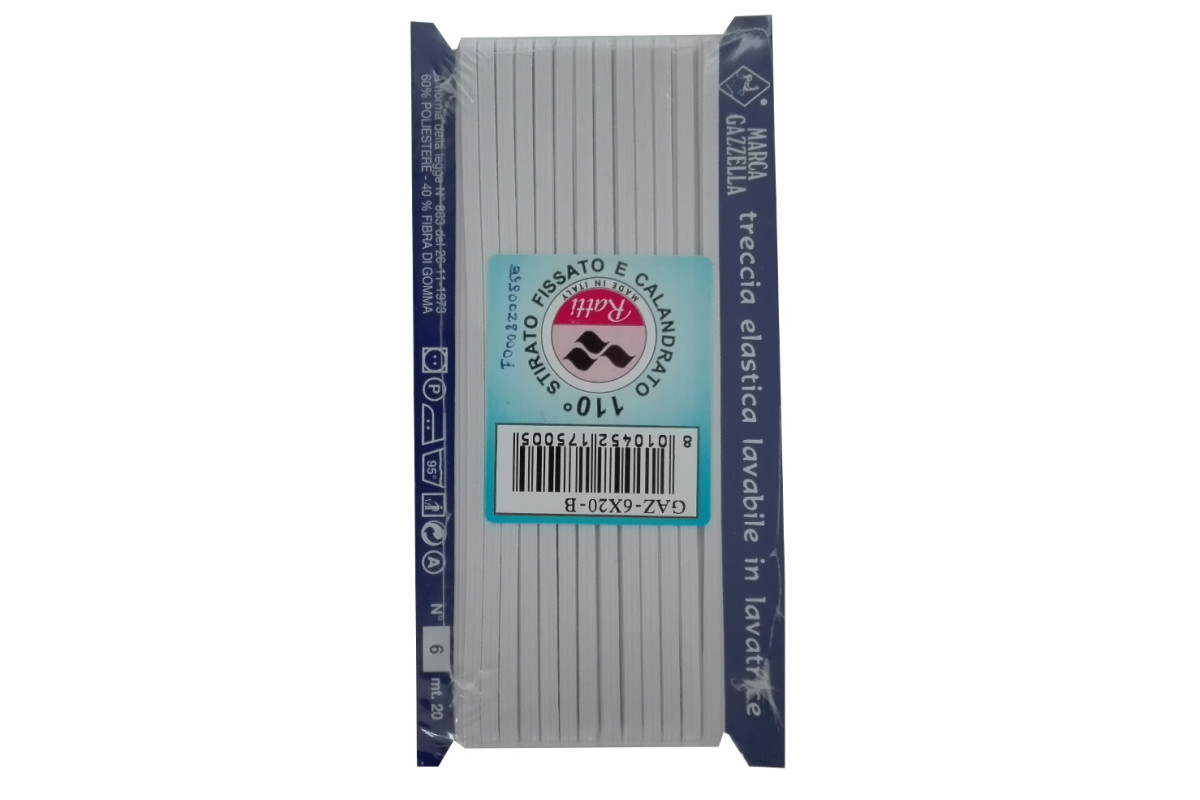 Elastic Braid for Sewing - White Color - Size 4 mm Elastic Braid for Sewing - White Color - Size 4 mm