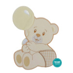 Disegni Termoadesivi - Orsetto con Palloncino - Crema Disegni Termoadesivi - Orsetto con Palloncino - Crema
