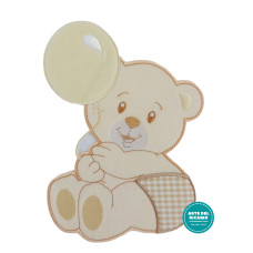 Pegatina Termo-adhesiva - Osito con Globo - Crema Pegatina Termo-adhesiva - Osito con Globo - Crema