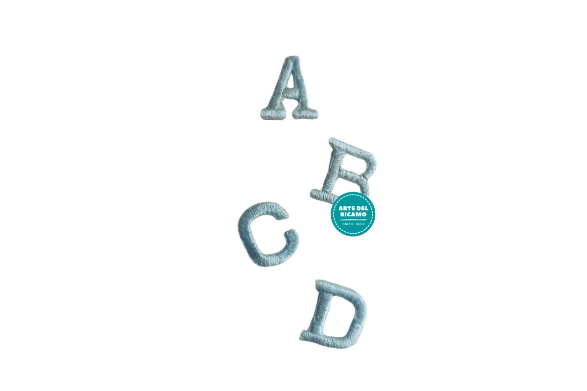 Iron-on Patch Letters - Light Blue