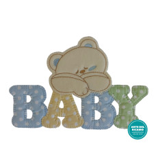 Pegatina Termo - Adhesiva - Oso Baby - Azul