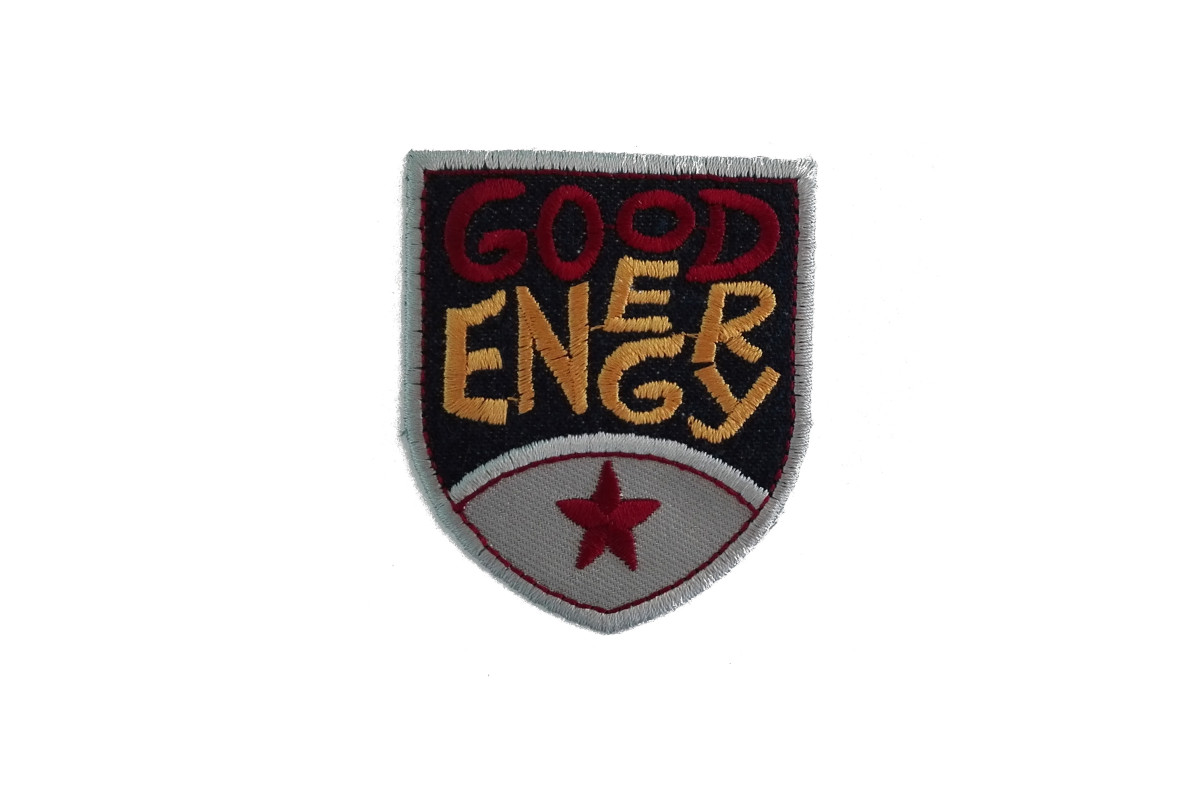 Disegni Termoadesivi - Scudo Good Energy - Colore Nero e Grigio Disegni Termoadesivi - Scudo Good Energy - Colore Nero e Grigio