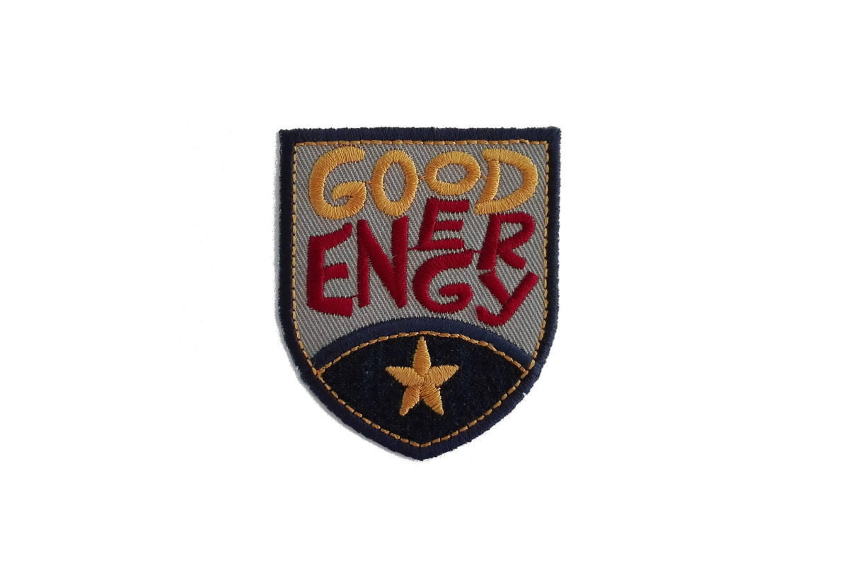 Aplicaciones Termoadhesivas - Escudo Good Energy - Color Griz y Azul Aplicaciones Termoadhesivas - Escudo Good Energy - Color Griz y Azul
