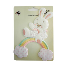 Disegni Termoadesivi - Orsetto Arcobaleno - Rosa