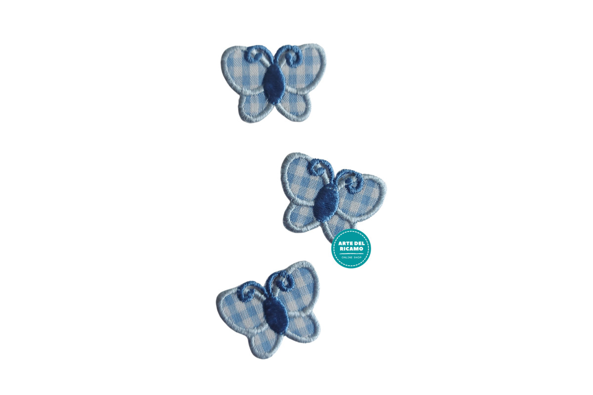 Applicazioni Termoadesive - Farfalle Celesti Applicazioni Termoadesive - Farfalle Celesti