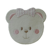 Pegatina Termo - Adhesiva - Cara de Oso - Rosa Pegatina Termo - Adhesiva - Cara de Oso - Rosa