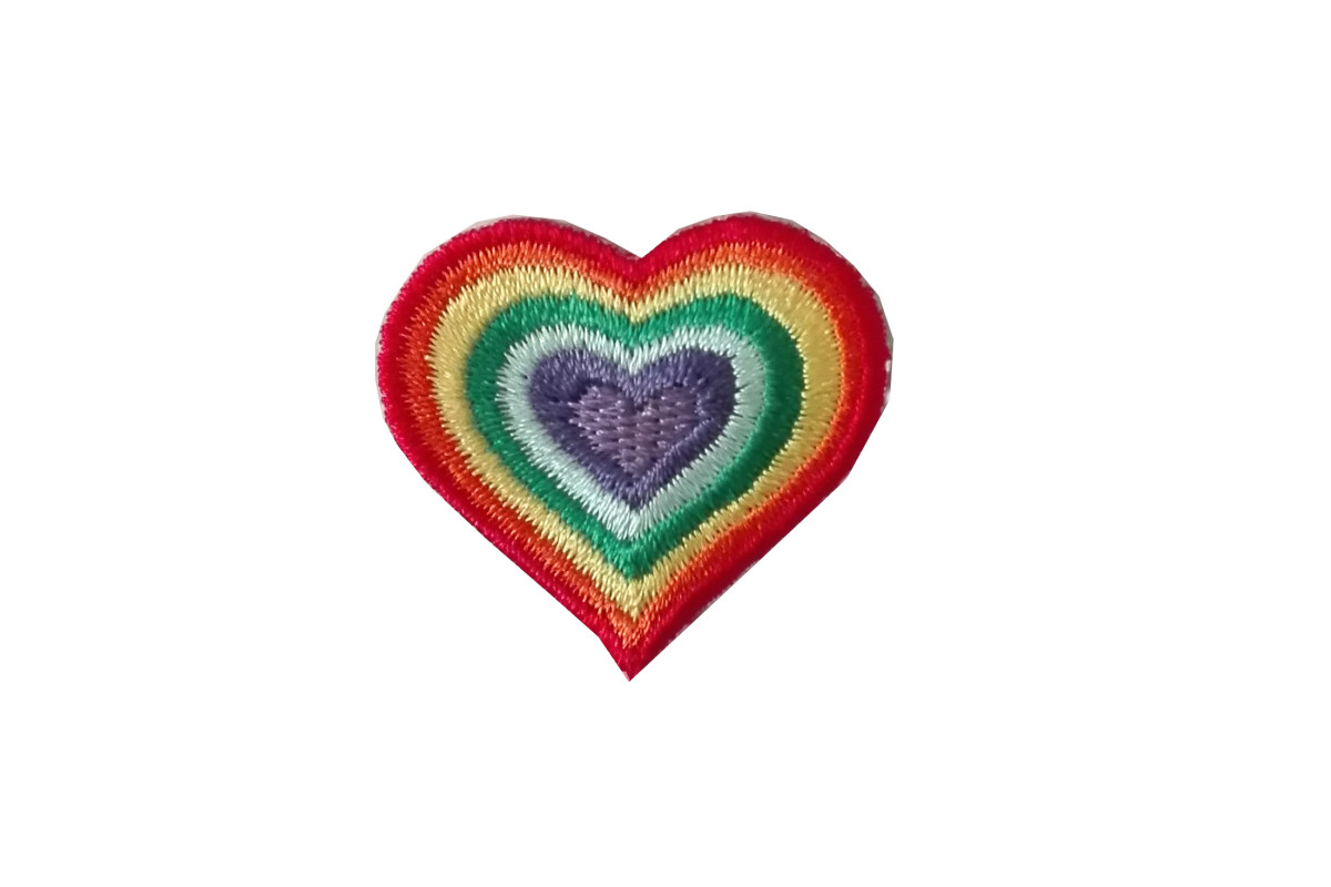 Iron-On Patch - Rainbow Heart Iron-On Patch - Rainbow Heart