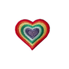 Applicazioni Termoadesive - Cuore Arcobaleno Applicazioni Termoadesive - Cuore Arcobaleno