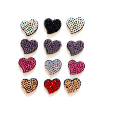 Applicazioni Termoadesive - Cuori Strass Colorati