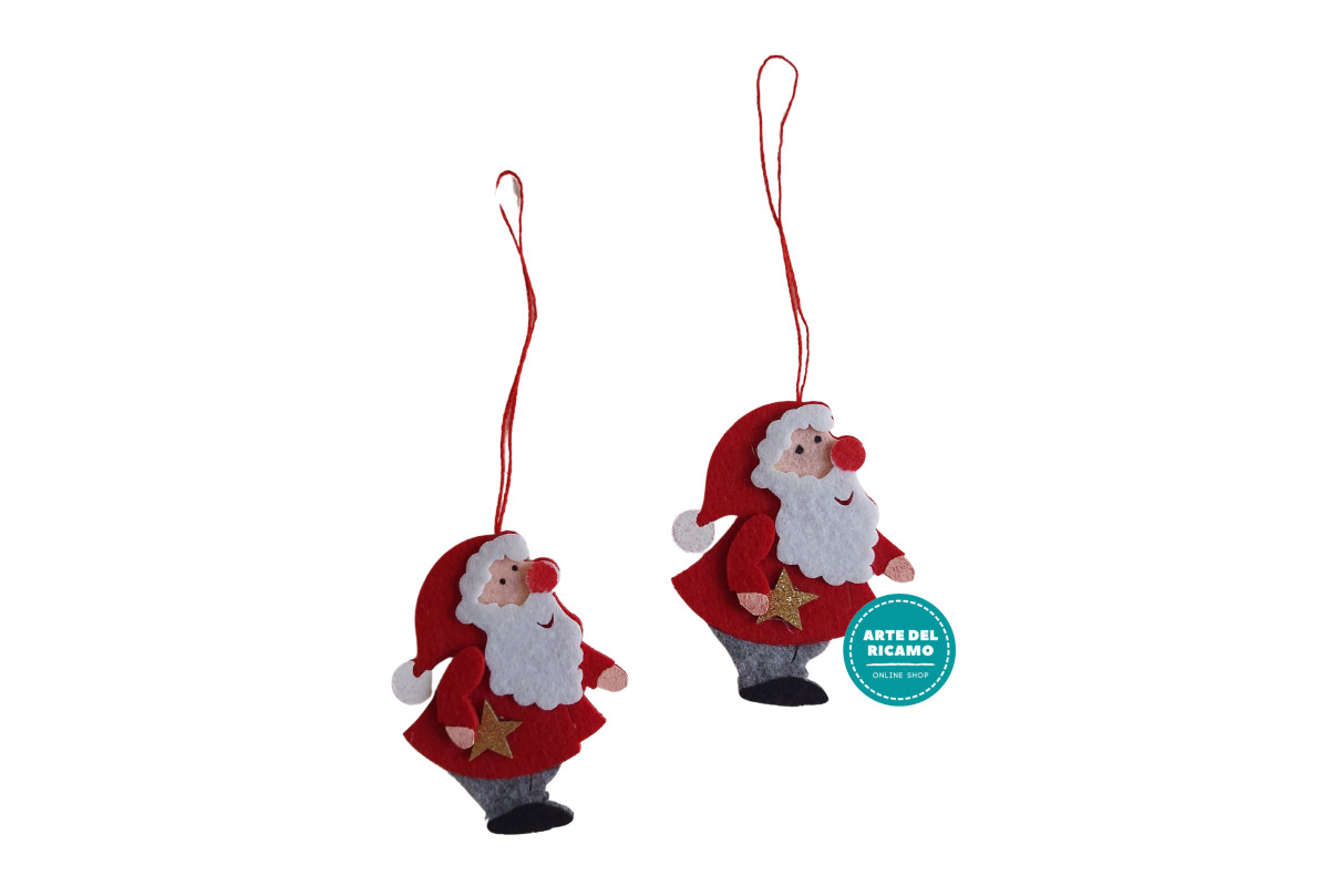 Christmas Ornaments - Felt Santa Claus Christmas Ornaments - Felt Santa Claus
