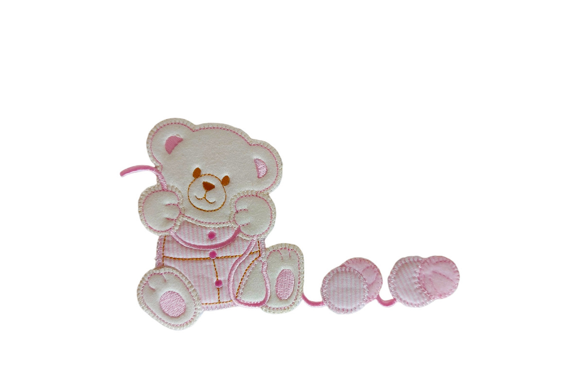 Disegni Termoadesivi - Orsetto Baby Balls Rosa
