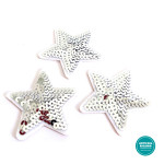 Disegni Termoadesivi con Paillettes - Stella Argento Disegni Termoadesivi con Paillettes - Stella Argento