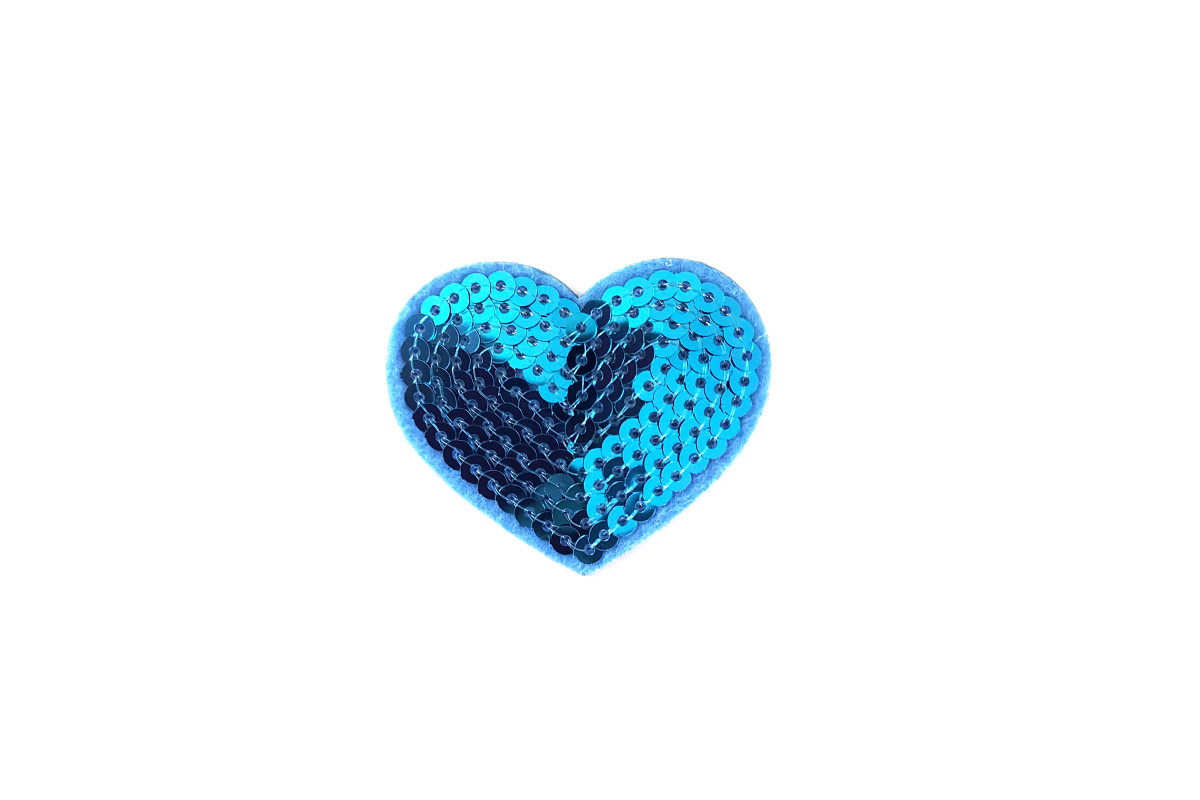 Paillettes Turquoise Heart Patch Paillettes Turquoise Heart Patch