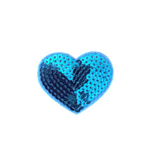 Pegatina Termo-adhesiva con Paillettes - Corazon Turquesa Pegatina Termo-adhesiva con Paillettes - Corazon Turquesa