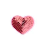 Disegni Termoadesivi con Paillettes - Cuore Rosa Disegni Termoadesivi con Paillettes - Cuore Rosa