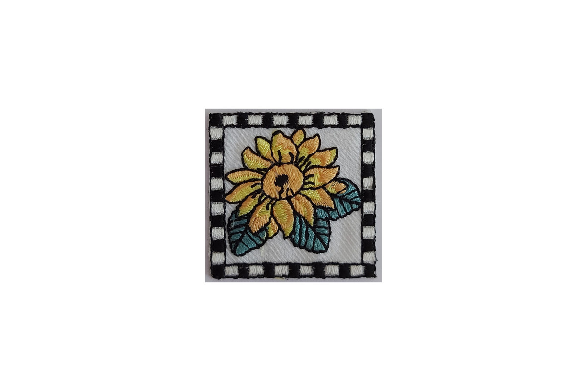 Disegni Termoadesivi - Girasole con Riquadro
