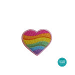 Applicazione Termoadesiva - Cuore Arcobaleno Applicazione Termoadesiva - Cuore Arcobaleno