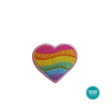 Applicazione Termoadesiva - Cuore Arcobaleno Applicazione Termoadesiva - Cuore Arcobaleno