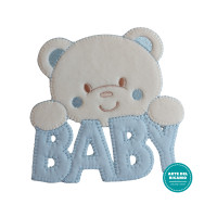 Disegni Termoadesivi - Viso Orsetto Baby Celeste Disegni Termoadesivi - Viso Orsetto Baby Celeste