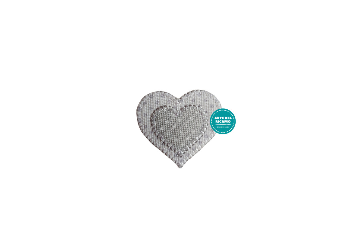 Applicazioni Termoadesive - Cuore Grigio Applicazioni Termoadesive - Cuore Grigio