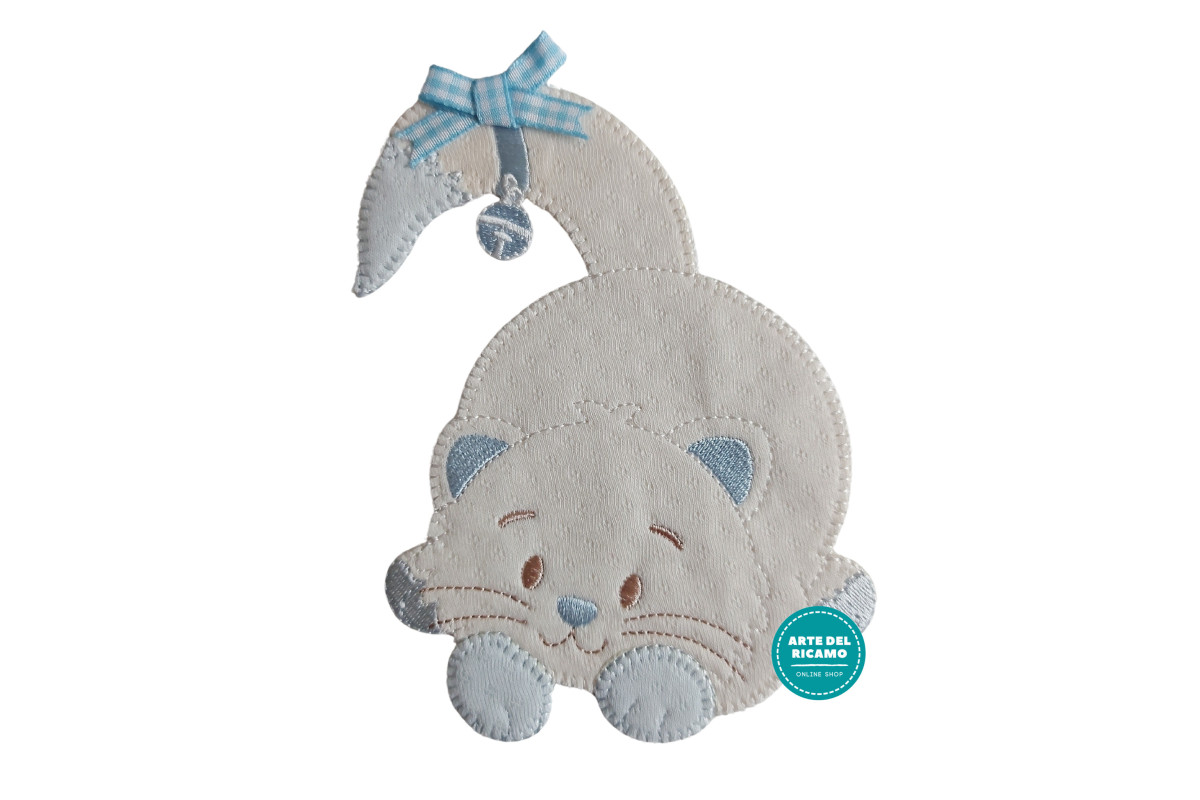Iron-on Patch - Light Blue Cat Iron-on Patch - Light Blue Cat