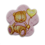 Disegni Termoadesivi - Orsetto su Fiore - Rosa Disegni Termoadesivi - Orsetto su Fiore - Rosa
