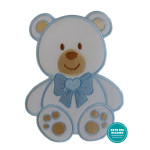 Marbet - Applicazioni Termoadesive - Orso con Fiocco Grande Celeste Marbet - Applicazioni Termoadesive - Orso con Fiocco Grande Celeste