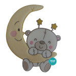 Marbet - Pegatina Termoadhesiva - Luna con Oso Rosa Marbet - Pegatina Termoadhesiva - Luna con Oso Rosa
