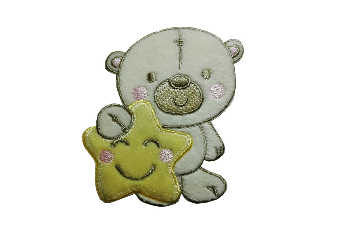 Iron-on Patch - Teddy Bear with Star