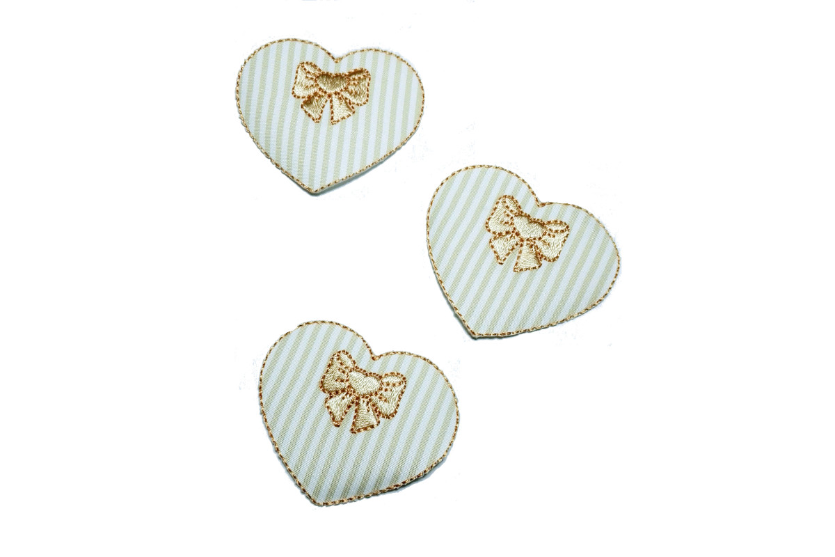 Marbet Iron-On Patch - Cream Heart Marbet Iron-On Patch - Cream Heart