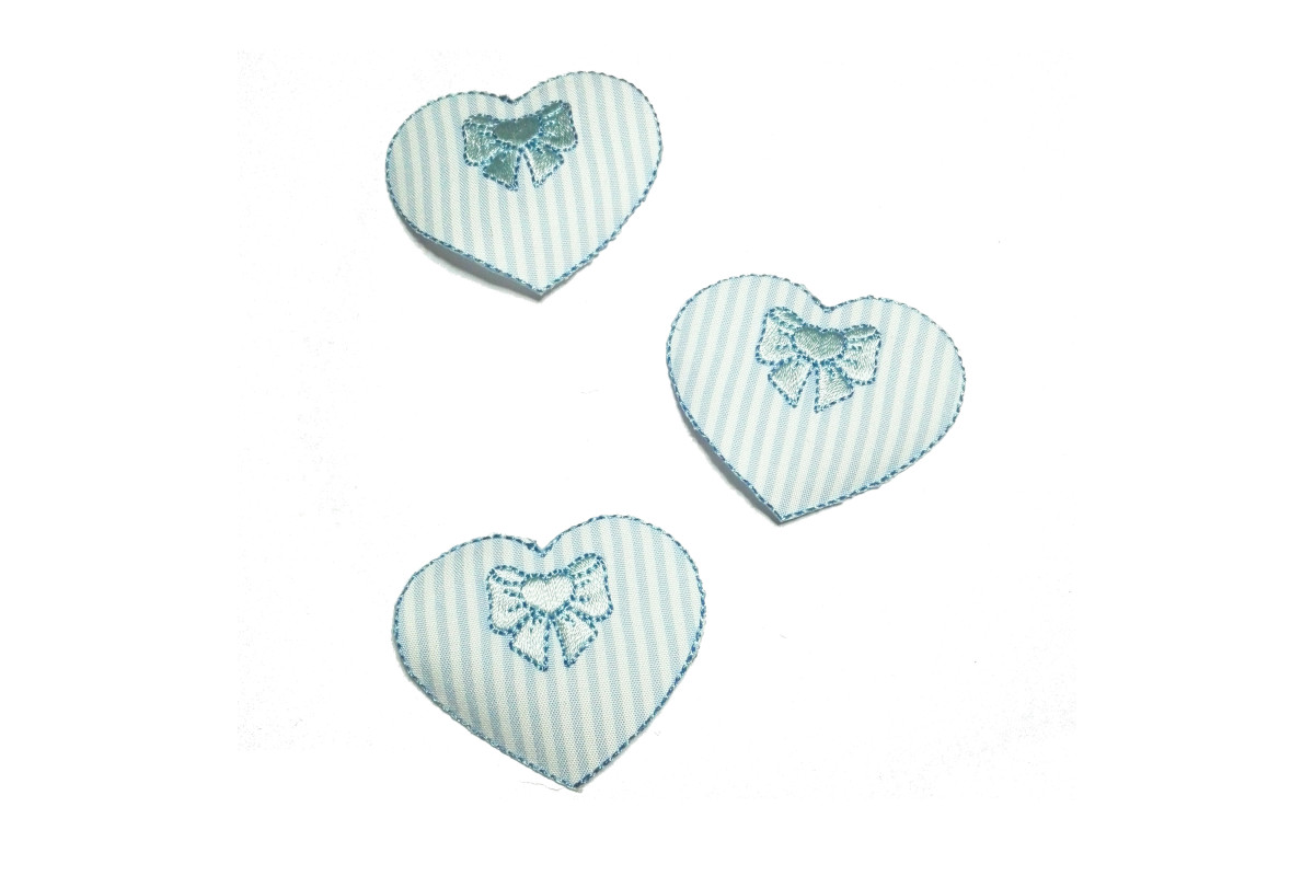 Marbet Iron-On Patch - Light Blue Heart Marbet Iron-On Patch - Light Blue Heart