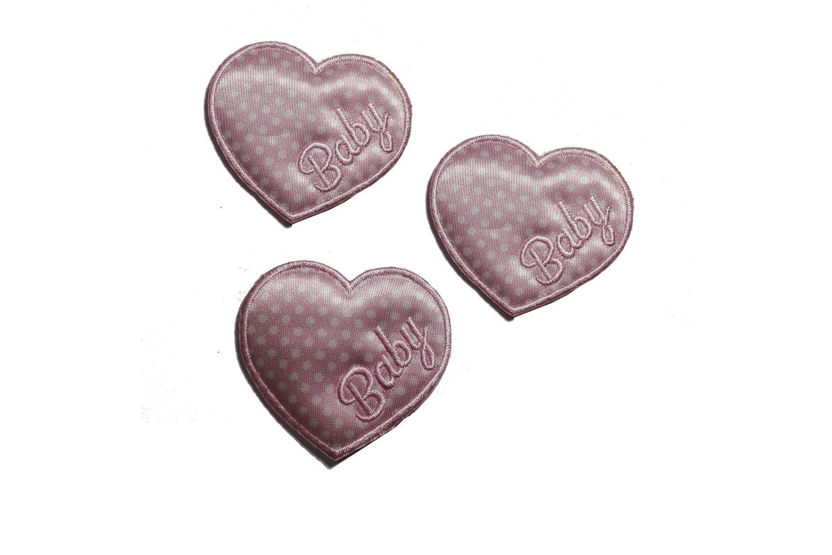 Marbet Iron-On Patch - Baby Pink Heart Marbet Iron-On Patch - Baby Pink Heart