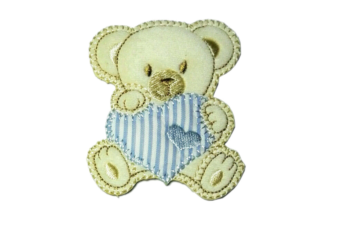 Marbet - Pegatina Termoadhesiva - Oso con Corazon Azul Marbet - Pegatina Termoadhesiva - Oso con Corazon Azul