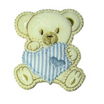Marbet - Applicazioni Termoadesive - Orsetto con Cuore Celeste Marbet - Applicazioni Termoadesive - Orsetto con Cuore Celeste