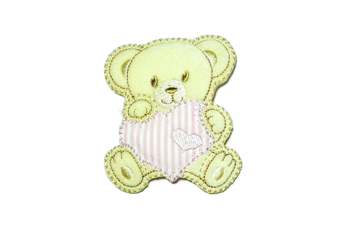 Marbet - Applicazioni Termoadesive - Orsetto con Cuore Rosa Marbet - Applicazioni Termoadesive - Orsetto con Cuore Rosa