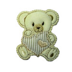 Marbet - Applicazioni Termoadesive - Orsetto con Cuore Tortora Marbet - Applicazioni Termoadesive - Orsetto con Cuore Tortora