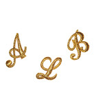 Lettere Termoadesive Corsivo Maiuscolo - Oro