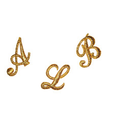 Lettere Termoadesive Corsivo Maiuscolo - Oro